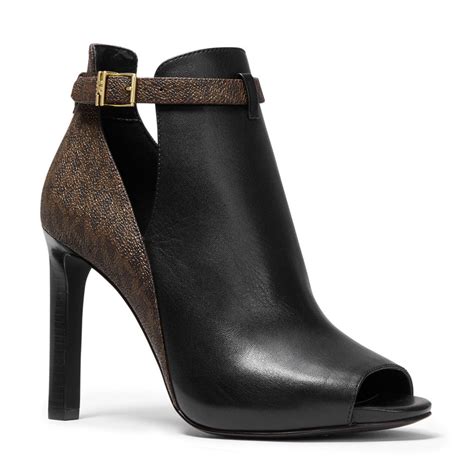 michael kors booties open toe|michael kors lawson ankle boots.